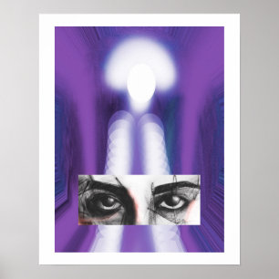 Eyes art paars poster
