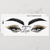  Eyes Beauty Salon Lashes Cadeaubon Kaart (Voorkant / Achterkant)