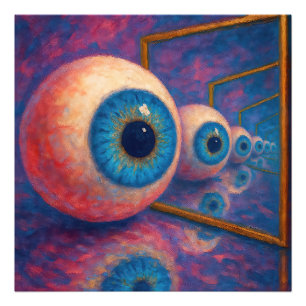 "Eyes Beyond Forever" - Een surrealistisch portret Foto Afdruk