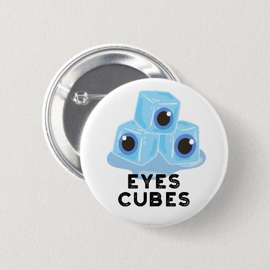 Eyes Cubes Funny Ice Pun Ronde Button 5,7 Cm (Voorkant /achterkant)
