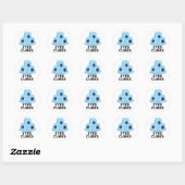 Eyes Cubes Funny Ice Pun Ronde Sticker (Vel)