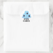 Eyes Cubes Funny Ice Pun Ronde Sticker (Tas)
