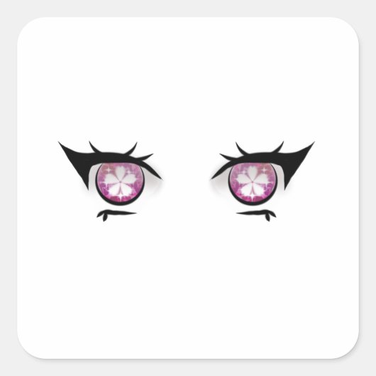 Eyes Girl Drawing Vierkante Sticker (Voorkant)