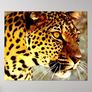 Eyes of Leopard Poster Print