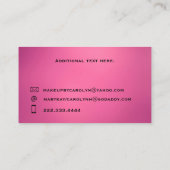 Eyes Pink Makeup Visitekaartje (Achterkant)