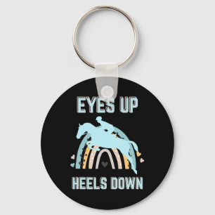 Eyes Up Heels Down - Leuk paardrijden Sleutelhanger
