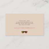 Eyeshzonnebril beige visitekaartje (Achterkant)