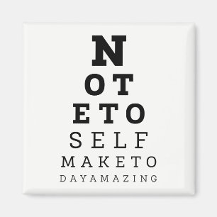 Eyesight Test Note for Self make Today Amazing Magneet