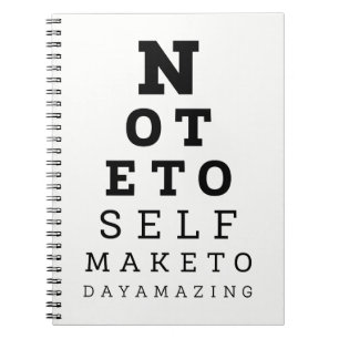 Eyesight Test Note for Self make Today Amazing Notitieboek