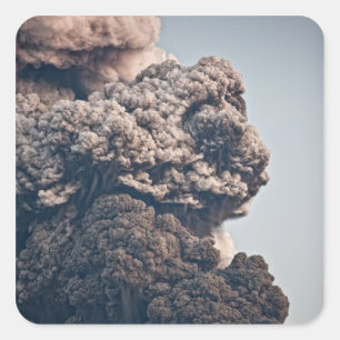 Eyjafjalljokull Volcanic Eruption Vierkante Sticker