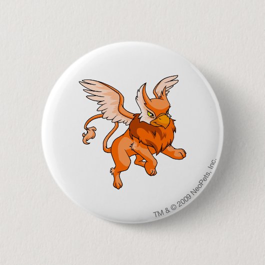 Eyrie Sinaasappel Ronde Button 5,7 Cm (Voorkant)