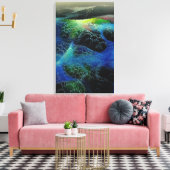 Eyvind Earle - Mistvelden Canvas Afdruk (Insitu (Woonkamer))