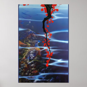 Eyvind Earle - Rode Bladeren - 1988; Verenigde St Poster