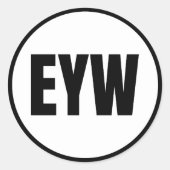 EYW - Sticker rond Clé West Classic (Devant)