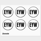 EYW - Sticker rond Clé West Classic (Feuille)