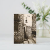 Eze, Provence, een rustig briefkaart op straat (Staand voorkant)