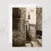 Eze, Provence, een rustig briefkaart op straat (Voorkant / Achterkant)