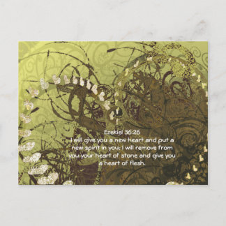 Ezechiël 36:26 zal u een nieuw hart geven en een briefkaart