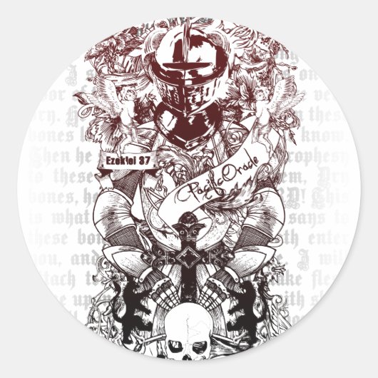 Ezekiel 37 ronde sticker (Voorkant)