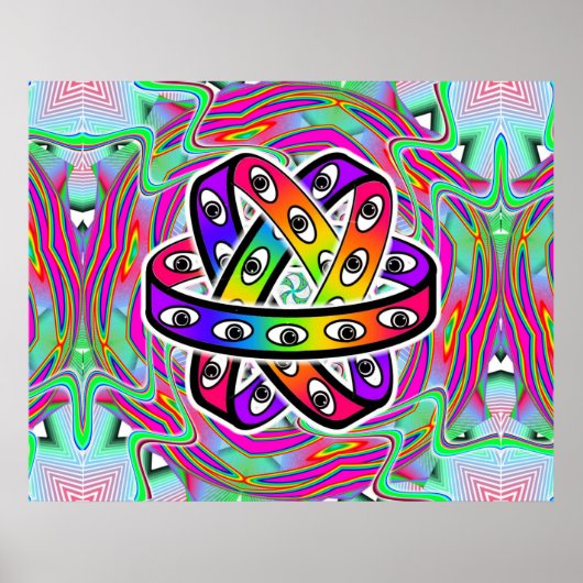 Ezekiel's Wiel - Ogen en Regenbogen Poster (Voorkant)