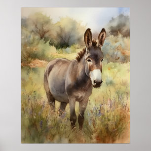 Ezel Boerderij Animal Art Print Poster