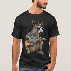 Ezel die elektrische gitaar speelt Dier Ezel Gui T-shirt