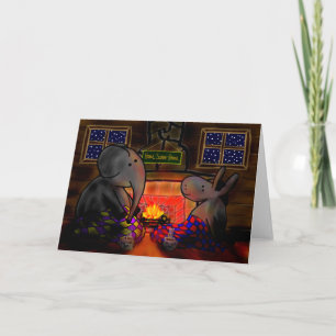 ezel en olifant bij het vuur kaart