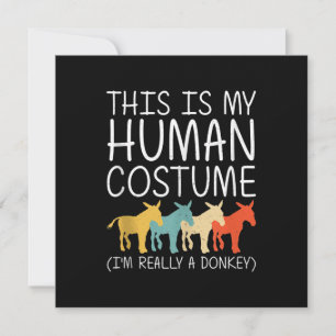 Ezel Halloween Mensen Kostuum Grappig Ezel Artik Feestdagenkaart