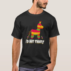 Ezel Ik Sla Die Mexicaanse Thema Pinata Feest Spel T-shirt