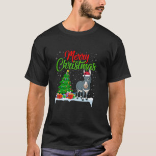 Ezel Kerstboom Lights Funny Xmas Ezelliefde T-shirt