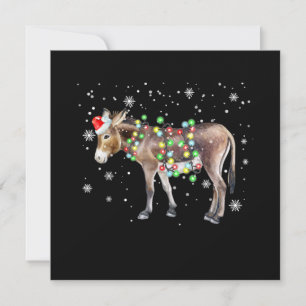 Ezel Kerstlichten Kleur Kerstman Ezel Cadeau Feestdagenkaart