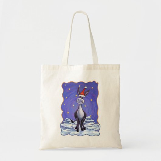 Ezel Kerstmis Tote Bag (Voorkant)