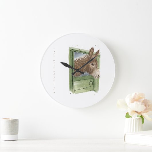Ezel klok - Schattige - Gewoon op je wachten (Huis)