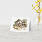 Ezel of Paard met Oude Schuur Kaart (Gele Bloem)