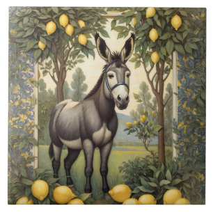 ezel onder de citroenbomen tegeltje