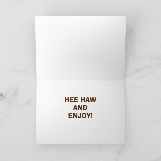 EZEL ZEGT DAT HIJ GENIET VAN VADERDAG (ELK MAN) KAART (Binnen)