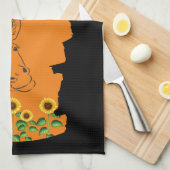 Ezel Zonnebloemen Theedoek (Quarter Fold)