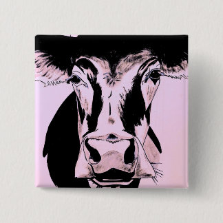 ezelcowboy vierkante button 5,1 cm