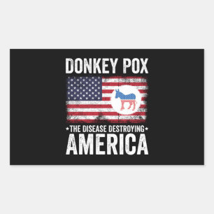 Ezelpokken De ziekte die Amerika verwoest Rechthoekige Sticker