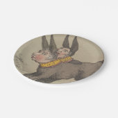 Ezels - Ronde papieren Borden Papieren Bordje (Gekanteld)