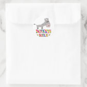 ezels ronde sticker (Tas)