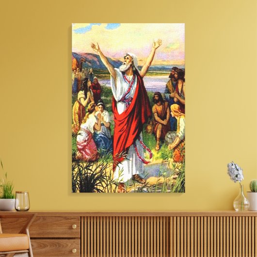 Ezra 8 Ezra Prays voor Gods Help Canvas (Insitu (Woonkamer))