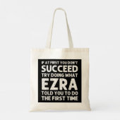 EZRA Gift Name Personalized Birthday Funny Christm Tote Bag (Achterkant)