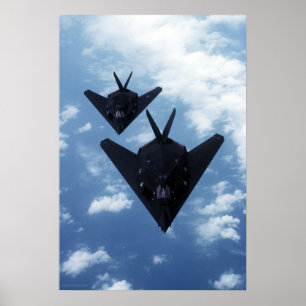 F117A tijdens de vlucht Poster