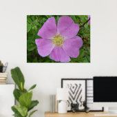 F11 Prairie Wild Roos "Rosa arkansana" Poster (Thuiskantoor)