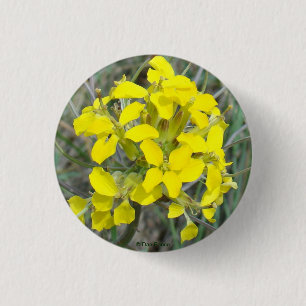 F14 Gele wilde bloemen Ronde Button 3,2 Cm