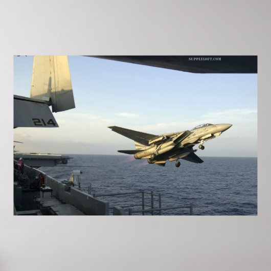 F14 Lanceringen van de Amerikaanse Kat Hawk Poster (Voorkant)