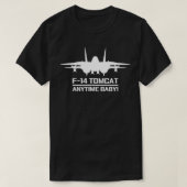 F14 Tomcat Militaire Vighter Jet Vliegtuig aan de T-shirt (Design voorkant)