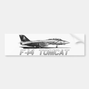 F14 Tomcat VF-103 Jolly Rogers - tekening Bumpersticker