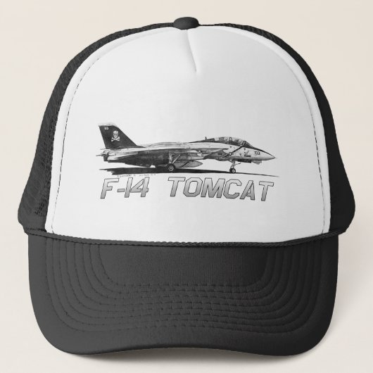 F14 Tomcat VF-103 Jolly Rogers - tekening Trucker Pet (Voorkant)